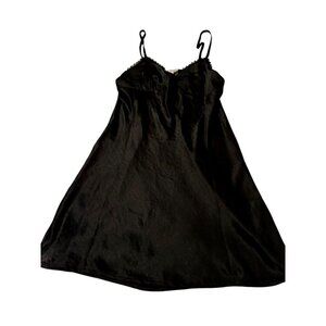 Princess Polly Mini Black Dress Size 4 adjustable‎ strap lace V neck slip dress
